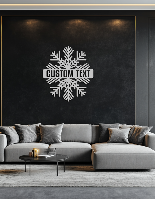 Load image into Gallery viewer, Custom Snowflake Metal Wall Art - Personalized Winter Decor- KAF297