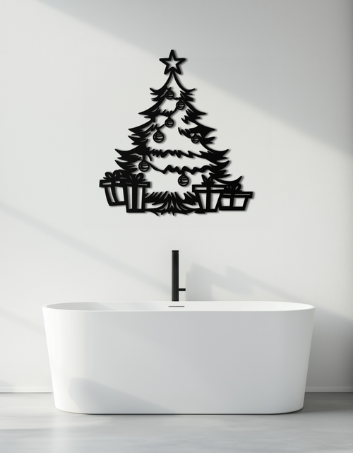 Load image into Gallery viewer, Christmas Tree Metal Wall Art - Festive Holiday Decor with Gifts- KAF298