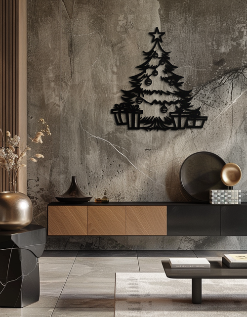 Load image into Gallery viewer, Christmas Tree Metal Wall Art - Festive Holiday Decor with Gifts- KAF298