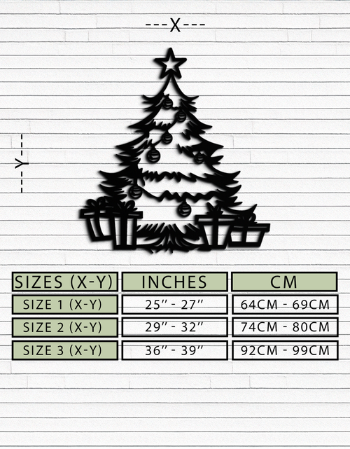 Load image into Gallery viewer, Christmas Tree Metal Wall Art - Festive Holiday Decor with Gifts- KAF298