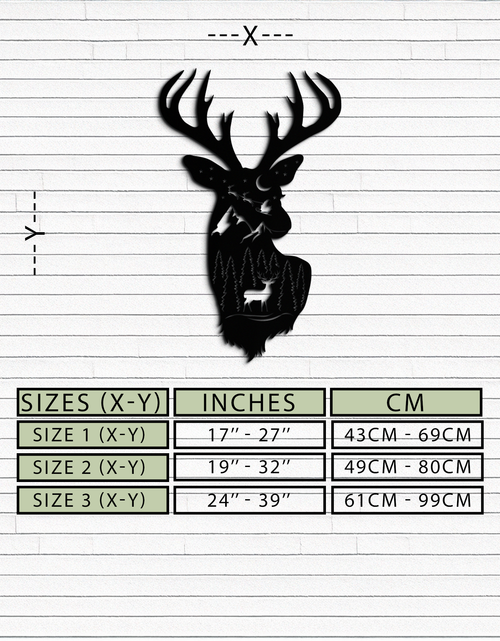 Load image into Gallery viewer, Majestic Deer Metal Wall Art - Nature-Inspired Steel Silhouette Decor- KAF301