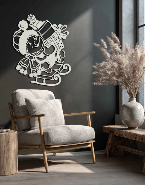Load image into Gallery viewer, Christmas Snowman Metal Wall Art - Festive Holiday Gift Decor with Cute Snowman on Sled- KAF310
