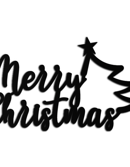 Load image into Gallery viewer, Merry Christmas Tree Metal Wall Art - Holiday Season Script Steel Decor- KAF316