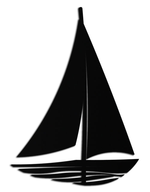 Load image into Gallery viewer, Nautical Sailboat Silhouette Metal Wall Art – Minimalist Ocean-Inspired Steel Decor- KAF326