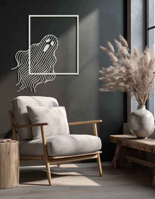 Load image into Gallery viewer, Ghost Metal Wall Art – Spooky Ghost Silhouette Steel Decor for Halloween or Gothic Interiors- KAF329