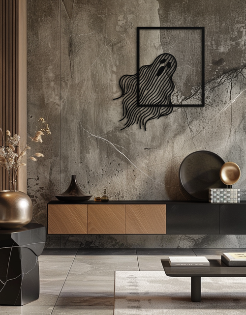 Load image into Gallery viewer, Ghost Metal Wall Art – Spooky Ghost Silhouette Steel Decor for Halloween or Gothic Interiors- KAF329