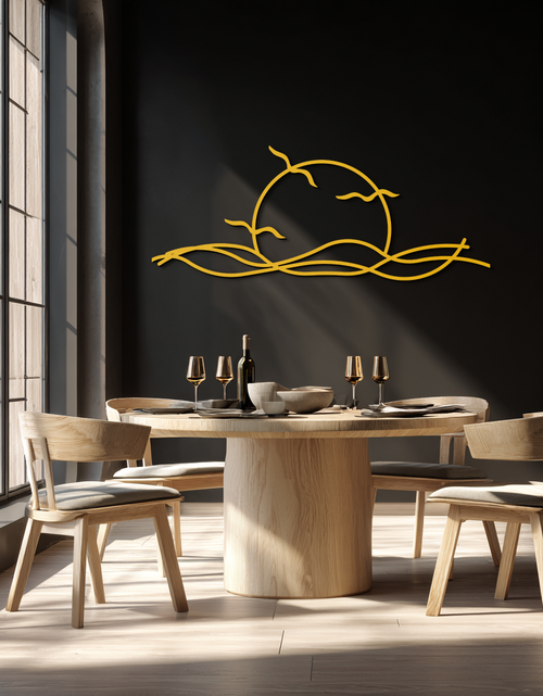 Load image into Gallery viewer, Sunset Metal Wall Art – Sunset Silhouette Steel Decor for Nature-Inspired Interiors- KAF331