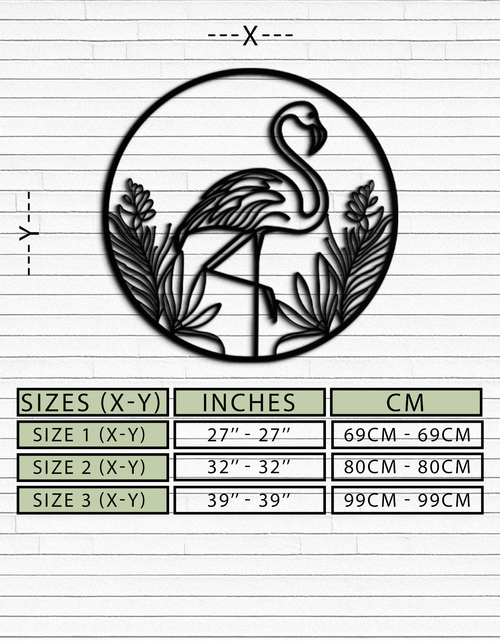 Load image into Gallery viewer, Flamingo Metal Wall Art – Elegant Flamingo Silhouette Steel Decor for Tropical and Modern Spaces- KAF333
