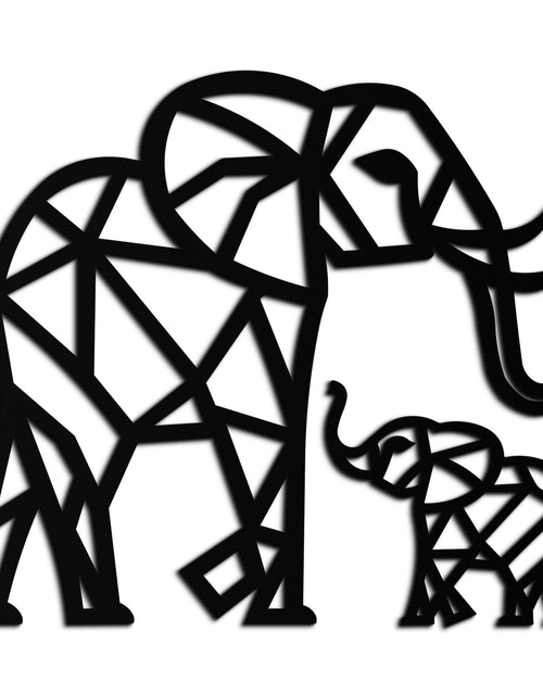 Load image into Gallery viewer, Elephant Family Metal Wall Art – Mom and Calves Silhouette Steel Decor for Nature and Animal Lovers- KAF337