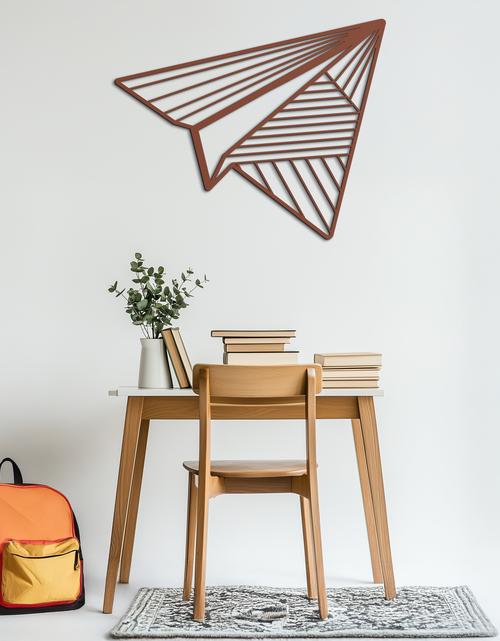 Load image into Gallery viewer, Paper Airplane Metal Wall Art – Minimalist Flight Silhouette Steel Decor for Modern and Whimsical Spaces- KAF340