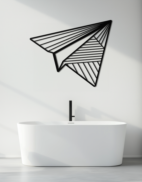 Load image into Gallery viewer, Paper Airplane Metal Wall Art – Minimalist Flight Silhouette Steel Decor for Modern and Whimsical Spaces- KAF340