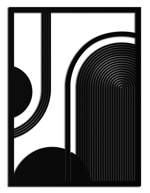 Load image into Gallery viewer, Geometric Half-Circle Metal Wall Art – Minimalist Arch & Shape Design- KAF365