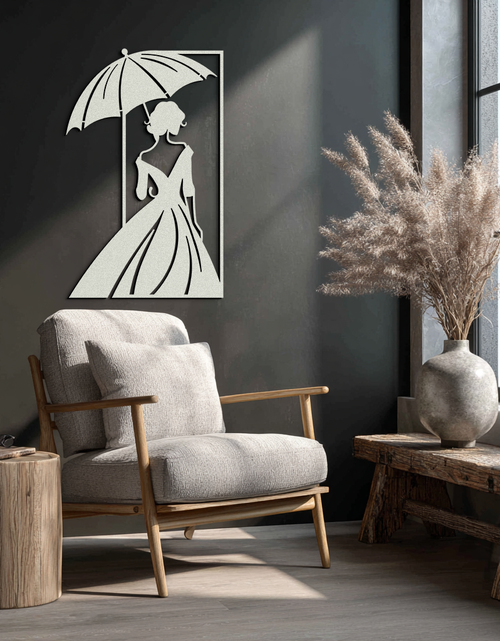 Load image into Gallery viewer, Modern Woman Silhouette Metal Wall Art – Elegant Female Figure Panel- KAF375