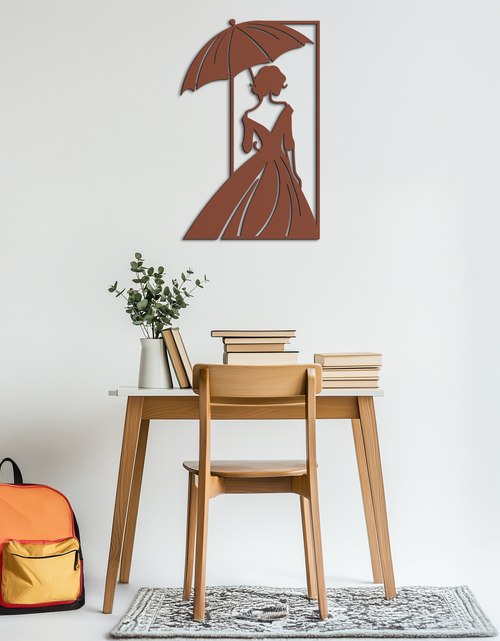 Load image into Gallery viewer, Modern Woman Silhouette Metal Wall Art – Elegant Female Figure Panel- KAF375