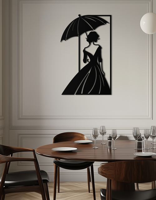 Load image into Gallery viewer, Modern Woman Silhouette Metal Wall Art – Elegant Female Figure Panel- KAF375