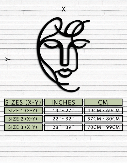 Load image into Gallery viewer, Abstract Female Line Art Metal Wall Decor – Elegant Woman Silhouette with Microphone- KAF376
