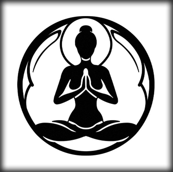 Yoga Silhouette Metal Wall Art – Meditative Zen Pose Decor for Mindful Spaces- KAF378