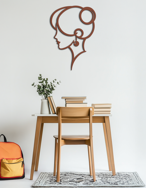Load image into Gallery viewer, Elegant Woman Silhouette Metal Wall Art – Modern Female Figure Steel Decor- KAF382