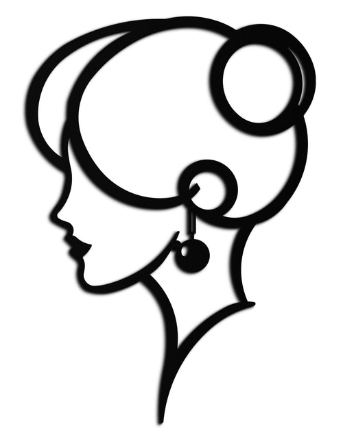 Load image into Gallery viewer, Elegant Woman Silhouette Metal Wall Art – Modern Female Figure Steel Decor- KAF382