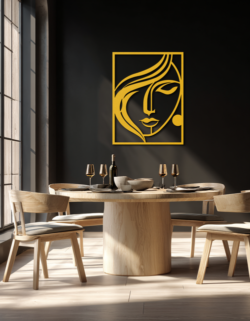 Load image into Gallery viewer, Woman Silhouette Metal Wall Art – Elegant Minimalist Female Figure Decor for Modern Spaces- KAF392