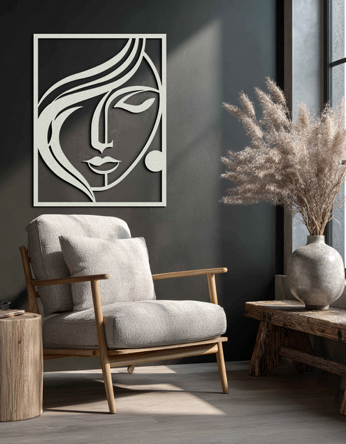 Load image into Gallery viewer, Woman Silhouette Metal Wall Art – Elegant Minimalist Female Figure Decor for Modern Spaces- KAF392