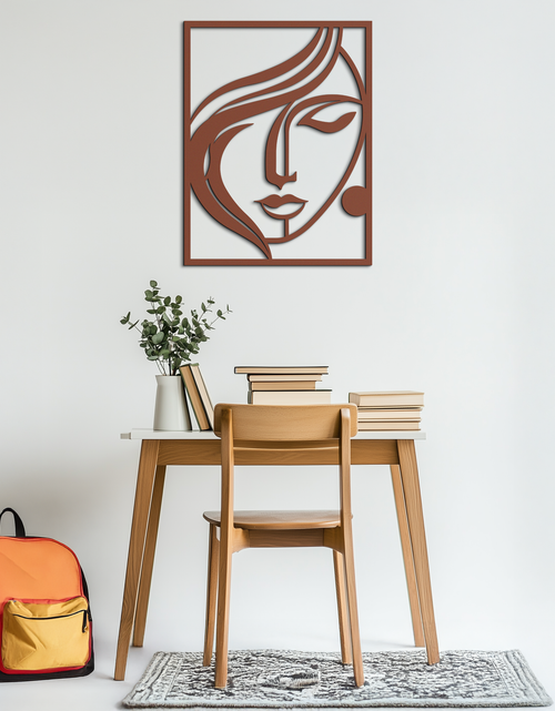 Load image into Gallery viewer, Woman Silhouette Metal Wall Art – Elegant Minimalist Female Figure Decor for Modern Spaces- KAF392