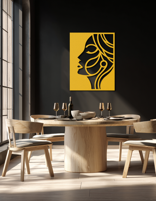 Load image into Gallery viewer, Female Silhouette Metal Wall Art – Elegant Abstract Woman Design for Modern Interiors- KAF393