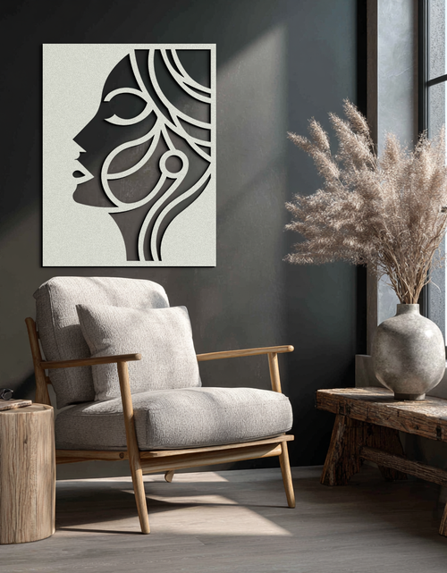 Load image into Gallery viewer, Female Silhouette Metal Wall Art – Elegant Abstract Woman Design for Modern Interiors- KAF393