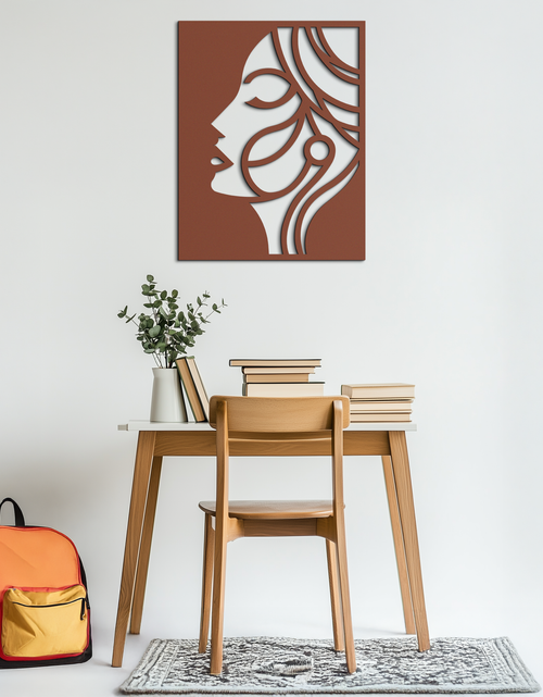 Load image into Gallery viewer, Female Silhouette Metal Wall Art – Elegant Abstract Woman Design for Modern Interiors- KAF393