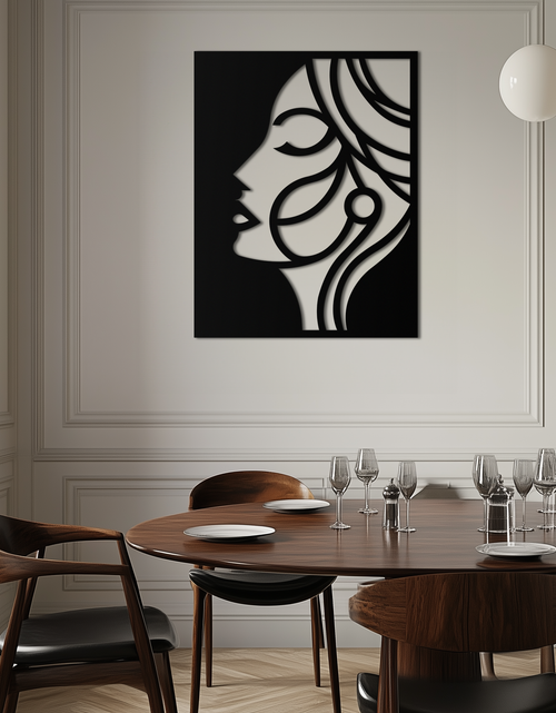 Load image into Gallery viewer, Female Silhouette Metal Wall Art – Elegant Abstract Woman Design for Modern Interiors- KAF393