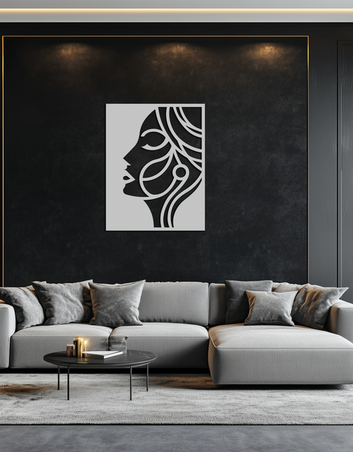 Load image into Gallery viewer, Female Silhouette Metal Wall Art – Elegant Abstract Woman Design for Modern Interiors- KAF393