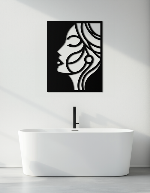 Load image into Gallery viewer, Female Silhouette Metal Wall Art – Elegant Abstract Woman Design for Modern Interiors- KAF393