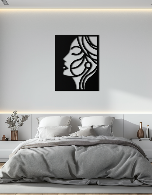 Load image into Gallery viewer, Female Silhouette Metal Wall Art – Elegant Abstract Woman Design for Modern Interiors- KAF393