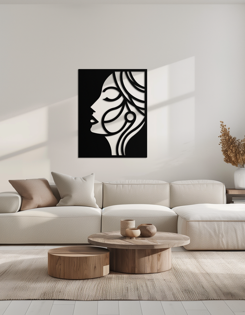 Load image into Gallery viewer, Female Silhouette Metal Wall Art – Elegant Abstract Woman Design for Modern Interiors- KAF393