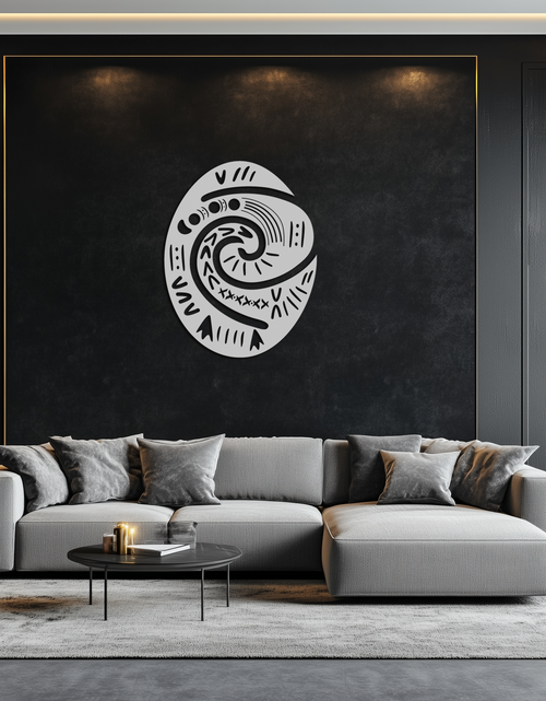 Load image into Gallery viewer, Te Fiti’s Heart  Metal Wall Art – Polynesian Spiral Symbol Decor for Home- KAF406