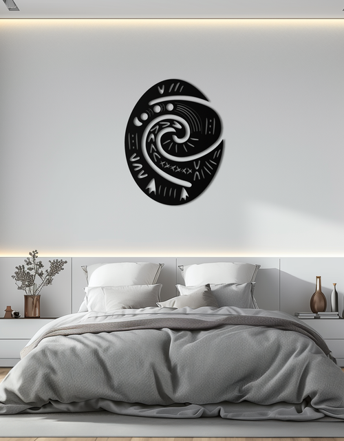 Load image into Gallery viewer, Te Fiti’s Heart  Metal Wall Art – Polynesian Spiral Symbol Decor for Home- KAF406