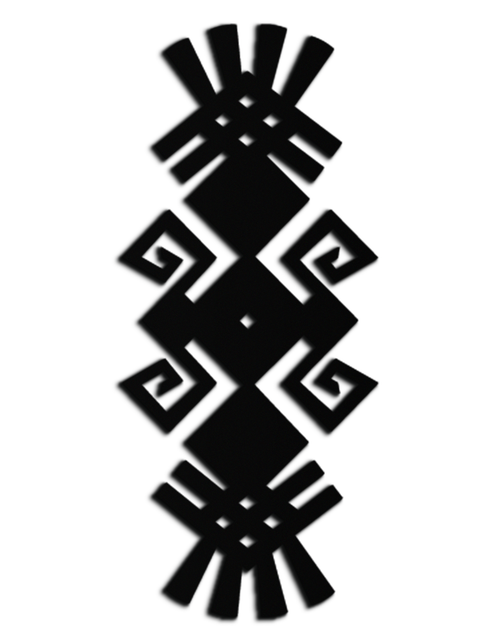 Load image into Gallery viewer, Tribal Ethnic Pattern Metal Wall Art – Abstract Geometric Black Steel Decor for Modern Bohemian Interiors- KAF432