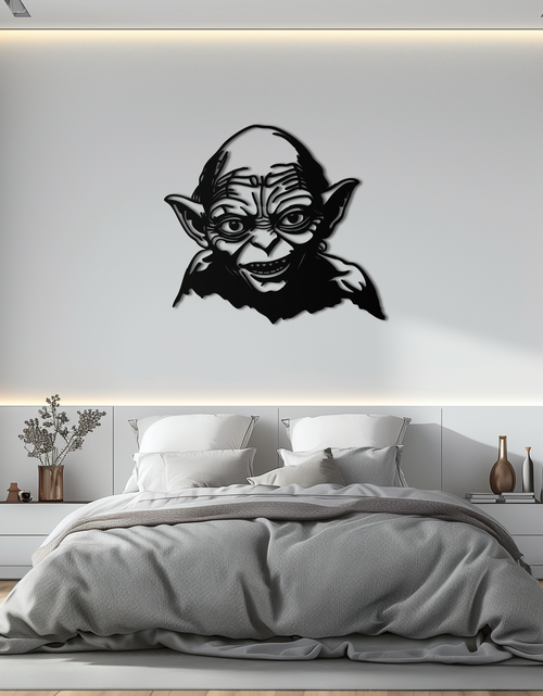 Load image into Gallery viewer, Gollum Metal Wall Art - Fantasy-Inspired Steel Silhouette for Movie Lovers - KAF467