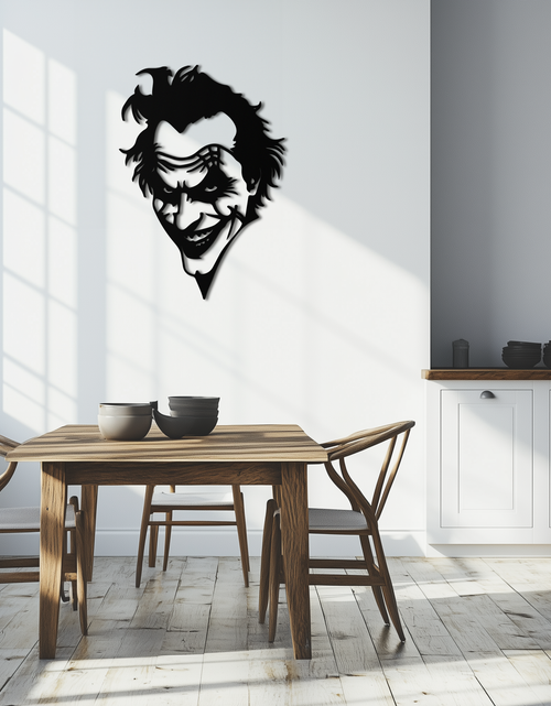 Load image into Gallery viewer, Joker Metal Wall Art - Iconic Villain Steel Silhouette for Bold Interiors - KAF469