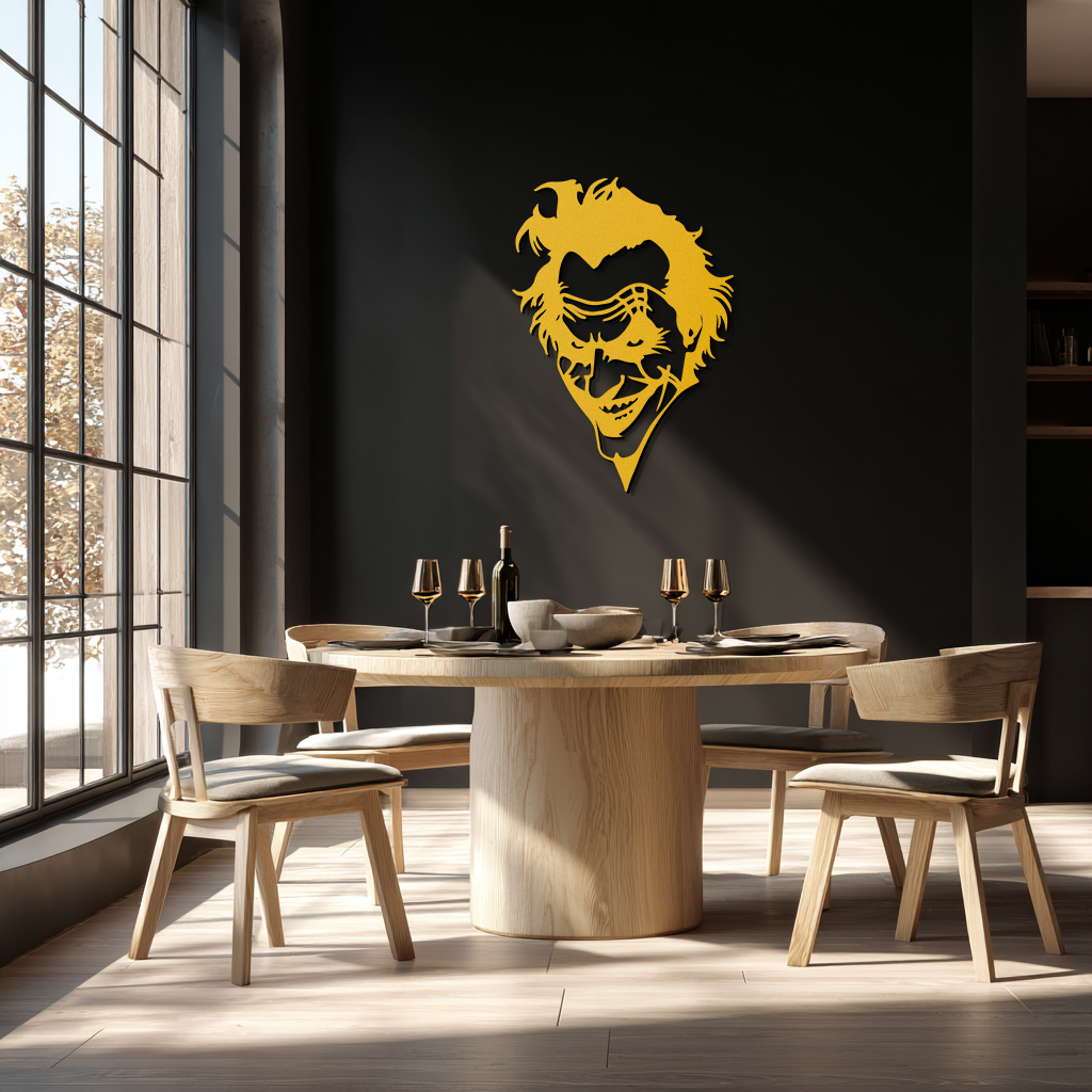 Joker Metal Wall Art - Iconic Villain Steel Silhouette for Bold Interiors - KAF469