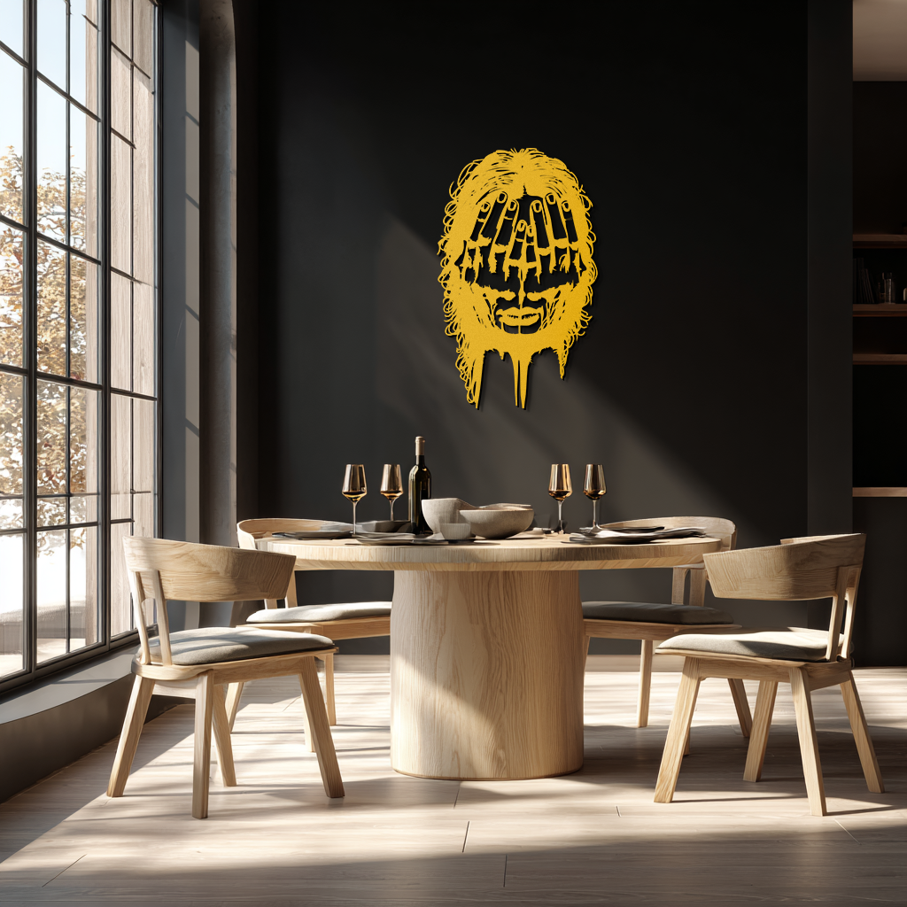 Schizophrenia Metal Wall Art - Dual Expression Steel Silhouette Decor- KAF473