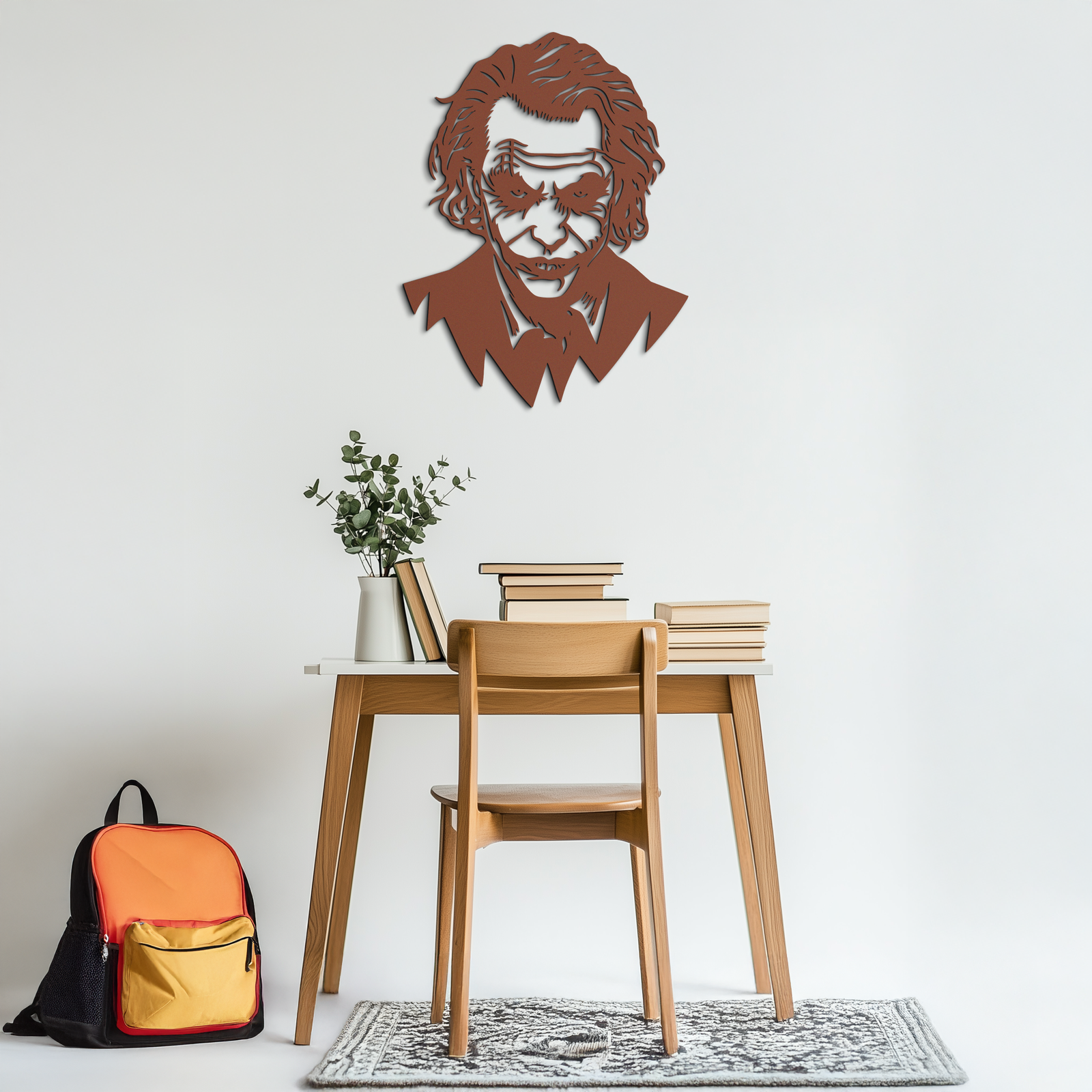 Joker Metal Wall Art - Iconic Villain Steel Silhouette for Bold Interiors- KAF474