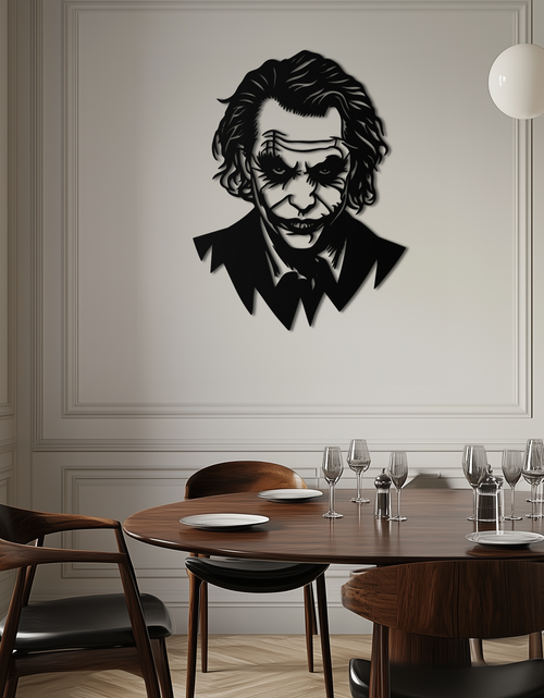 Load image into Gallery viewer, Joker Metal Wall Art - Iconic Villain Steel Silhouette for Bold Interiors- KAF474