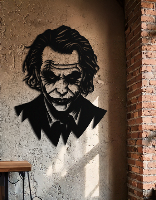 Load image into Gallery viewer, Joker Metal Wall Art - Iconic Villain Steel Silhouette for Bold Interiors- KAF474