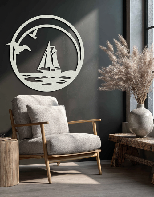 Load image into Gallery viewer, Sunset Silhouette Metal Wall Art - Mountain and Tree Steel Landscape Decor- KAF480