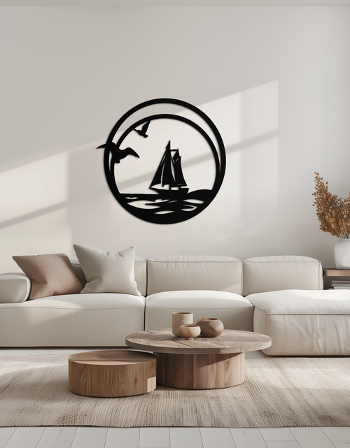 Load image into Gallery viewer, Sunset Silhouette Metal Wall Art - Mountain and Tree Steel Landscape Decor- KAF480