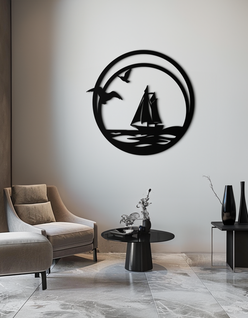 Load image into Gallery viewer, Sunset Silhouette Metal Wall Art - Mountain and Tree Steel Landscape Decor- KAF480