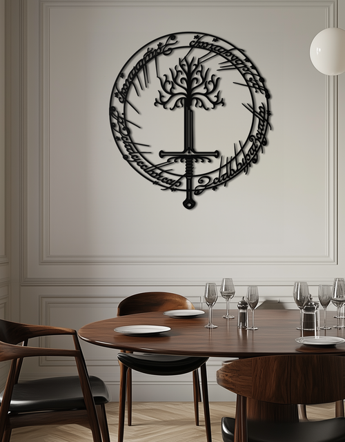 Load image into Gallery viewer, Lord of the Rings Metal Wall Art - Silhouette Fantasy Steel Decor for Home & Office- KAF485