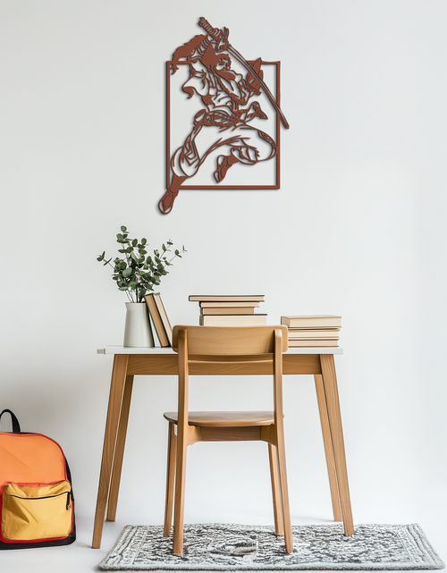 Load image into Gallery viewer, Yasuo Sword Silhouette Metal Wall Art - League of Legends-Inspired Steel Decor- KAF486