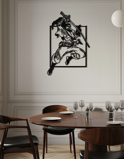 Load image into Gallery viewer, Yasuo Sword Silhouette Metal Wall Art - League of Legends-Inspired Steel Decor- KAF486